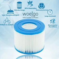 LONGZIMING Lot De 8 Cartouches Filtrantes Pour Piscine De Type VI Pour Bestway Taille 6-58323 7 LONGZIMING Lot De 8 Cartouches Filtrantes Pour Piscine De Type VI Pour Bestway Taille 6-58323 -Pompe et filtre de piscine Soldes 56762756 2