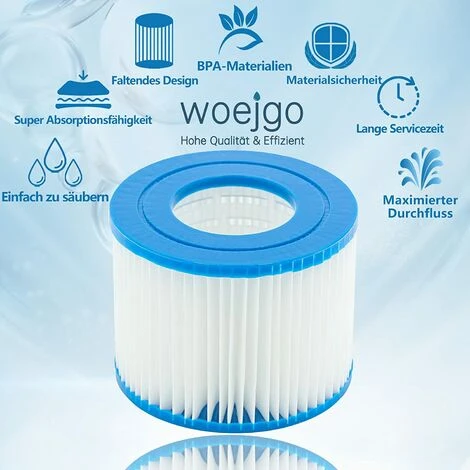 LONGZIMING Lot De 8 Cartouches Filtrantes Pour Piscine De Type VI Pour Bestway Taille 6-58323 4 LONGZIMING Lot De 8 Cartouches Filtrantes Pour Piscine De Type VI Pour Bestway Taille 6-58323 – Image 2