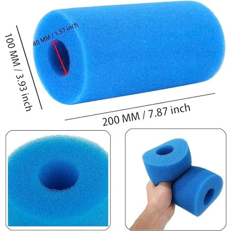 LONGZIMING Mousse Filtre Piscine Cartouches Filtrantes Réutilisables Préfiltre Mousse Éponge Filtrante Pour Piscine Spa Nettoyant Réutilisable Pour Éponge De Filtre Lavable Pour Bains à Remous Piscine(2 Pièces) 5 LONGZIMING Mousse Filtre Piscine Cartouches Filtrantes Réutilisables Préfiltre Mousse Éponge Filtrante Pour Piscine Spa Nettoyant Réutilisable Pour Éponge De Filtre Lavable Pour Bains à Remous Piscine(2 Pièces) – Image 3