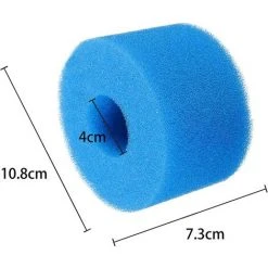 ALMI 4 Pièces Cartouche De Filtre Éponge, Éponge Filtrante Réutilisables Filtres De Piscine Lavables Pour Piscine Spa Bain à Remous Piscine Outil De Nettoyage En Mousse De Cartouche(Bleu) -Pompe et filtre de piscine Soldes 57012296 2