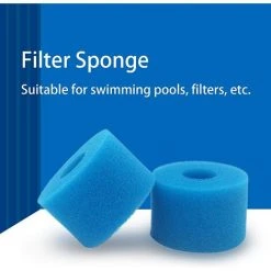 ALMI 4 Pièces Cartouche De Filtre Éponge, Éponge Filtrante Réutilisables Filtres De Piscine Lavables Pour Piscine Spa Bain à Remous Piscine Outil De Nettoyage En Mousse De Cartouche(Bleu) -Pompe et filtre de piscine Soldes 57012296 4