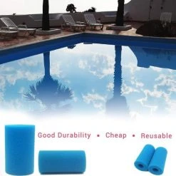 ALMI Éponge Filtrante Type A, 4 Pièces Filtre De Piscine En Mousse, Éponge Filtrantes Pour Filtre De Piscine, Cartouches Filtrantes En Éponge Réutilisables -Pompe et filtre de piscine Soldes 57012297 3