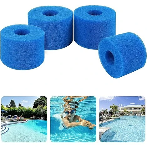 ALMI Éponge Filtrante Type A, Lot De 4 Filtres De Piscine, Filtre Éponge Cartouche, Mousse Pour Filtre Piscine, Réutilisables Et Lavables, Pour Spa, Piscine 3 ALMI Éponge Filtrante Type A, Lot De 4 Filtres De Piscine, Filtre Éponge Cartouche, Mousse Pour Filtre Piscine, Réutilisables Et Lavables, Pour Spa, Piscine