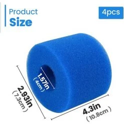 ALMI 4 Pièces Filtre En Mousse Pour Spa, Éponge Filtrante Type A，Filtre En Mousse，Cartouche De Filtre En Mousse Réutilisables Et Lavables，Mousse Pour Piscine，Spa，Jacuzzi (10.8 * 7.3 * 4) -Pompe et filtre de piscine Soldes 57012717 2