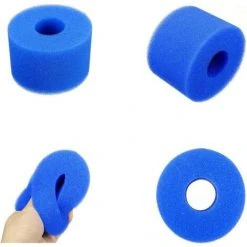ALMI 4 Pièces Filtre Spa Éponge Filtrante Pour Type S1, Remplacement Lavable Pour Outil De Nettoyage De Cartouche De Cartouche De Papier Filtre De Type Intex S1, 7,3 X 10,8 X 10,8 Cm -Pompe et filtre de piscine Soldes 57012744 3