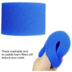 PERLE RARE 4 Pièces Éponge Filtrante Type, Cartouche De Filtre En Mousse, Mousse Pour Filtre Piscine, Réutilisables Et Lavables, Filtre En Mousse Pour Spa, Piscine, Jacuzzi -Pompe et filtre de piscine Soldes 57016924 5