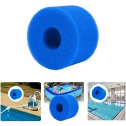 ALMI Filtre De Piscine En Mousse, 2 Pièces Filtre Éponge Cartouche, Éponge Filtrante Type S1, Mousse Pour Filtre Piscine Reutilisable, Filtre Spa Cartouche Éponge Pour Aquarium De Piscine Spa -Pompe et filtre de piscine Soldes 57115368 5