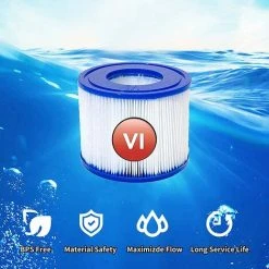 ALMI Cartouches Filtrantes De Rechange Pour Bestway VI, Filtre Cartridge VI Pour Miami, Pour Vegas, Pour Monaco-Taille, Pour Bestway 58323, 58239, 90352E (4 Pièces) -Pompe et filtre de piscine Soldes 57115377 3