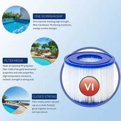 ALMI Cartouches Filtrantes De Rechange Pour Bestway VI, Filtre Cartridge VI Pour Miami, Pour Vegas, Pour Monaco-Taille, Pour Bestway 58323, 58239, 90352E (4 Pièces) -Pompe et filtre de piscine Soldes 57115377 4
