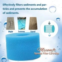 ALMI Lot De 4 Cartouches Filtrantes En Mousse Pour Intex De Type S1, Cartouche De Filtre En Mousse Pour Intex Pure Spa, Cartouche De Mousse éponge Pour Type S1 -Pompe et filtre de piscine Soldes 57115414 4