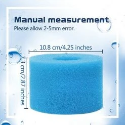 ALMI Lot De 4 Cartouches Filtrantes En Mousse Pour Intex De Type S1, Cartouche De Filtre En Mousse Pour Intex Pure Spa, Cartouche De Mousse éponge Pour Type S1 -Pompe et filtre de piscine Soldes 57115414 5