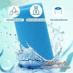 ALMI Lot De 4 éponges Filtrantes Filtre Pour Intex De Type A, Réutilisables Et Lavables, Cartouche En Mousse De Type A Filtre De Pour Intex -Pompe et filtre de piscine Soldes 57117447 2