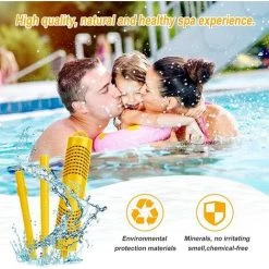 ROSIER Filtre Spa Dure 4 Mois Cartouches De Filtres De Piscine à Cartouche Pièces Minérales Pour Spa Et Jacuzzi Cartouche Filtrante Pour Piscine Et Spa Cartouche Spa Bâton Filtre De Piscine (jaune, 3.2*3.2*41cm)——VEBTles -Pompe et filtre de piscine Soldes 57240218 4