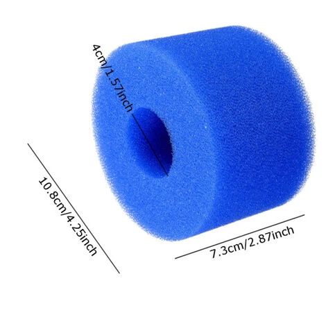 ROSIER Éponge Filtrante, Mousse Pour Filtre Piscine, Filtre Piscine Lavable Réutilisable, Filtre Éponge Cartouche, Filtre Spa Réutilisable (2 Pièces, Bleu, 108*40*73MM)——VEBTles 4 ROSIER Éponge Filtrante, Mousse Pour Filtre Piscine, Filtre Piscine Lavable Réutilisable, Filtre Éponge Cartouche, Filtre Spa Réutilisable (2 Pièces, Bleu, 108*40*73MM)——VEBTles – Image 2