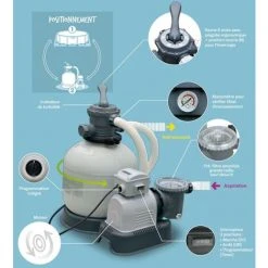 Filtre à Sable Intex 6 M³/h -Pompe et filtre de piscine Soldes 5728371 3