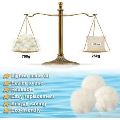 ABCRITAL Boules De Filtre De Piscine, Balles Filtrantes, Balles Filtrantes Réutilisables, Balles Filtrantes Piscine, Matériel De Nettoyage Piscine Balles Pour Filtres À Sable, Filtration De L'Eau (700G) -Pompe et filtre de piscine Soldes 57637072 4