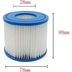 ABCRITAL Cartouche De Filtre De Piscine Compatible Avec Bestway 58381 La Pompe De Filtration, Pour Lay-Z-Spa Miami Vegas Palm Springs Paris Hot Tub Filters, Pack Of 2 Repalcement Filter Pour Flowclear -Pompe et filtre de piscine Soldes 57637616 4