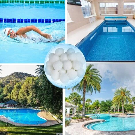 ABCRITAL Balles Filtrantes, 700G Boules De Filtre De Piscine, Billes Filtrantes, Alternative Pour 25 Kg De Sable Filtrant, Média Filtre À Fibres Pour Piscine, Filtres À Sable (700G) 5 ABCRITAL Balles Filtrantes, 700G Boules De Filtre De Piscine, Billes Filtrantes, Alternative Pour 25 Kg De Sable Filtrant, Média Filtre À Fibres Pour Piscine, Filtres À Sable (700G) – Image 3