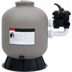 ASUPERMALL Filtre à Sable Pour Piscine Avec Vanne à 6 Voies Gris -Pompe et filtre de piscine Soldes 57734098 2