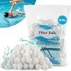 TANABATA Balles Filtrantes 1300g Boules De Filtre De Piscine, Alternative Pour 46 Kg Sable Filtrant Sable De Quartz, Média Filtre à Fibres Pour Piscine, Convient à Divers Systèmes De Filtration