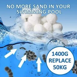 TANABATA Filtre Balls Balles De Filtration, Filtre Pour Piscine De 700g/1400g Peut Remplacer 25kg/50kg Sable Filtrant, Convient à Divers Systèmes De Filtration Boules De Filtre De Piscine -Pompe et filtre de piscine Soldes 57756479 2