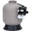 TRUE DEAL Filtre à Sable Pour Piscine Avec Vanne à 6 Voies Gris -Pompe et filtre de piscine Soldes 57831549 1