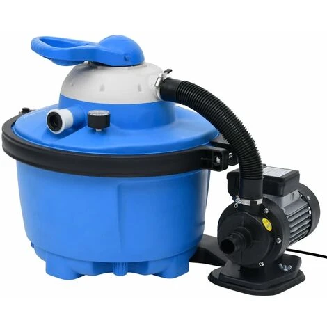 TRUE DEAL Pompe De Filtration à Sable Bleu Et Noir 385x620x432mm 200W 25L 3 TRUE DEAL Pompe De Filtration à Sable Bleu Et Noir 385x620x432mm 200W 25L