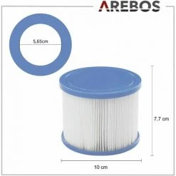 Filtre Antimicrobien AREBOS 6x Pour Bain à Remous De Piscine Spa -Pompe et filtre de piscine Soldes 57882070 4
