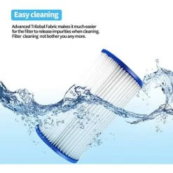 MACARON Filtres De Rechange De Type A/C Compatibles Avec Bestway 58012 La Cartouche Filtrante, Lot De 2 Filtres De Pompe De Piscine Pour Bestway De Type Cartouches Filtrantes LO-Ron -Pompe et filtre de piscine Soldes 58064885 4