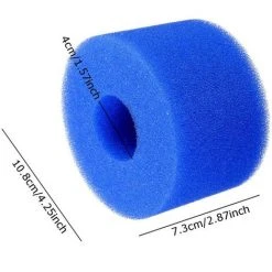 MACARON Éponge Filtrante Type S1, Cartouche De Filtre En Mousse, Mousse Pour Filtre Piscine, Réutilisables Et Lavables, Filtre En Mousse Pour Spa, Piscine, Jacuzzi 4 Pièces LO-Ron -Pompe et filtre de piscine Soldes 58064928 2