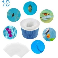 CADEAUX Chaussette Skimmer, Filtre Jetable Pour Skimmer Piscine & Spa Net Skim Nettoyage De Piscine Enlever Les Poils De Chien, Les Petites Particules (10pcs) 9 CADEAUX Chaussette Skimmer, Filtre Jetable Pour Skimmer Piscine & Spa Net Skim Nettoyage De Piscine Enlever Les Poils De Chien, Les Petites Particules (10pcs) -Pompe et filtre de piscine Soldes 58282267 3