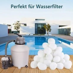LTS FAFA Boules Filtrantes Pour Systèmes De Filtration à Sable, Boules Filtrantes De 700 G Remplacent 25 Kg De Sable Filtrant, Boules Filtrantes Pour Filtres De Piscine, Systèmes De Filtration De Piscine, Pompes De Filtration -Pompe et filtre de piscine Soldes 58338196 5