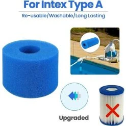 TINOR 2pcs Filterschwamm Typ A,Filter Intex Typ A,filterschwamm,Patronenschwamm Poolfilter Schwimmbad Filter Schaum Für Schwimmbad Aquarium Whirlpool (93 * 30 * 102) 10 TINOR 2pcs Filterschwamm Typ A,Filter Intex Typ A,filterschwamm,Patronenschwamm Poolfilter Schwimmbad Filter Schaum Für Schwimmbad Aquarium Whirlpool (93 * 30 * 102) -Pompe et filtre de piscine Soldes 58345618 4