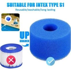 TANABATA Éponge Filtrante, Éponge Filtrante Type A, 3 Pièce Éponge De Filtre Pour Aquarium, Mousse Pour Filtre Piscine 108 * 40 * 73mm, Filtre Piscine Lavable Reutilisable, Filtre Spa Reutilisable -Pompe et filtre de piscine Soldes 58385756 3