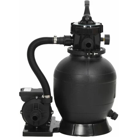 VidaXL Filtre à Sable De Piscine Avec Vanne 6 Voies Noir 4 VidaXL Filtre à Sable De Piscine Avec Vanne 6 Voies Noir – Image 2