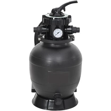 VidaXL Filtre à Sable De Piscine Avec Vanne 6 Voies Noir 6 VidaXL Filtre à Sable De Piscine Avec Vanne 6 Voies Noir – Image 4