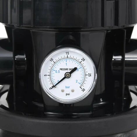 VidaXL Filtre à Sable De Piscine Avec Vanne 6 Voies Noir 7 VidaXL Filtre à Sable De Piscine Avec Vanne 6 Voies Noir – Image 5