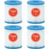 HIASDFLS 4Pcs Cartouche Filtre Piscine Type I Pour Bestway Pompe De Piscine, Filtre Cartouche Type I, 58093 Filtres Pour Filtre Gonflable De Piscine-Installation Facile-Pour Le Nettoyage Des Tuyaux