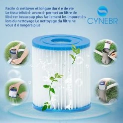 HIASDFLS 4Pcs Cartouche Filtre Piscine Type I Pour Bestway Pompe De Piscine, Filtre Cartouche Type I, 58093 Filtres Pour Filtre Gonflable De Piscine-Installation Facile-Pour Le Nettoyage Des Tuyaux -Pompe et filtre de piscine Soldes 58677938 3