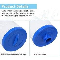 HIASDFLS Cartouche De Filtre De Spa , Pour Filtre À Remous Pleatco Pww50 , Filtre De Spa Pour Filtre De Remplacement Unicel 6Ch-940 Spa Business Whirlpool (2 Pièces） -Pompe et filtre de piscine Soldes 58678023 3
