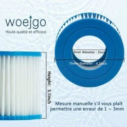 HIASDFLS Filtre Spa Pour Bestway 58323 - Lot De 4, Cartouche Filtrante Taille 6 Pour Lay-Z-Spa, Pour Monaco, Pour Miami, Pour Vegas -Pompe et filtre de piscine Soldes 58678368 5