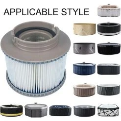 HIASDFLS Cartouches De Filtres De Piscine Pour Filtre Spa, Pompe À Cartouche Filtrante Pour Mspa Fd2089 Remplacement Des Filtres Pour Piscine, Traitement Hot Sub Et Spas-2 Pièces -Pompe et filtre de piscine Soldes 58678402 5