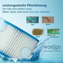 GDRHVFD 12Pcs Cartouches Filtrantes Pour Piscine De Type Vi Pour Bestway Taille 6-58323 11 GDRHVFD 12Pcs Cartouches Filtrantes Pour Piscine De Type Vi Pour Bestway Taille 6-58323 -Pompe et filtre de piscine Soldes 58696792 5