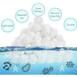FVBJD Balles Filtrantes 1400g,Boules De Filtre Réutilisables De Piscine,Alternative Pour 50 Kg De Sable,Boules De Filtre De Piscine Pour Piscines Intérieure Et Extérieure,Média Filtre à Fibres Pour Piscine 9 FVBJD Balles Filtrantes 1400g,Boules De Filtre Réutilisables De Piscine,Alternative Pour 50 Kg De Sable,Boules De Filtre De Piscine Pour Piscines Intérieure Et Extérieure,Média Filtre à Fibres Pour Piscine -Pompe et filtre de piscine Soldes 58754768 3
