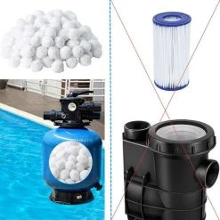 FVBJD Balles Filtrantes, Boules De Filtre De Piscine 700 G, Boules Filtrantes Remplace 25 Kg De Sable Filtrant, Accessoires De Système De Filtration, Pour Le Nettoyage De La Piscine, Pompe De Filtration 10 FVBJD Balles Filtrantes, Boules De Filtre De Piscine 700 G, Boules Filtrantes Remplace 25 Kg De Sable Filtrant, Accessoires De Système De Filtration, Pour Le Nettoyage De La Piscine, Pompe De Filtration -Pompe et filtre de piscine Soldes 58754770 4