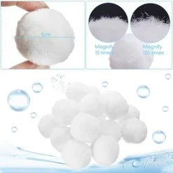 FVBJD 1300g Balles Filtrantes,Boules De Filtre De Piscine,Réutilisables,Média Filtre à Fibres Peut Remplacer 45 Kg Sable Quartz Piscine Filtres à Sable Filtrage De L'eau,Utilisées Dans Les Piscines -Pompe et filtre de piscine Soldes 58754775 2