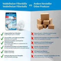 FVBJD Boule Filtrante Piscine - Le Matériau Le Plus Léger Pour La Meilleure Performance - Remplace 25 Kg De Sable Filtrant Sable De Quartz - Accessoires De Piscine - Balle Filtrante Piscine -Pompe et filtre de piscine Soldes 58754807 5