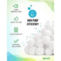 FVBJD ® Balles Filtrantes Pour Piscine 700 G | Filtre Pour Système De Filtre à Sable | Remplace 25 Kg De Sable Filtrant | Boules Filtrantes Extra Durables Pour Une Eau Claire 8 FVBJD ® Balles Filtrantes Pour Piscine 700 G | Filtre Pour Système De Filtre à Sable | Remplace 25 Kg De Sable Filtrant | Boules Filtrantes Extra Durables Pour Une Eau Claire -Pompe et filtre de piscine Soldes 58754811 2