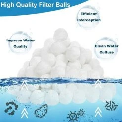 FVBJD Balles Filtrantes 700g, Balles Filtrantes Pour Piscine, Système De Filtration à Sable Alternative Pour 25 Kg De Sable Filtrant, Accessoires De Rechange Pour Filtre De Piscine, Pompe De Filtration -Pompe et filtre de piscine Soldes 58754820 3