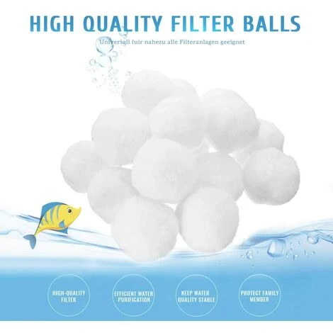 FVBJD 500g / 5.5L Boules De Filtre De Piscine, Balles Filtrantes,Média Filtre à Fibres Pour Piscine Filtres à Sable Filtrage De L'eau,Écologique, Léger Et Durable 4 FVBJD 500g / 5.5L Boules De Filtre De Piscine, Balles Filtrantes,Média Filtre à Fibres Pour Piscine Filtres à Sable Filtrage De L'eau,Écologique, Léger Et Durable – Image 2